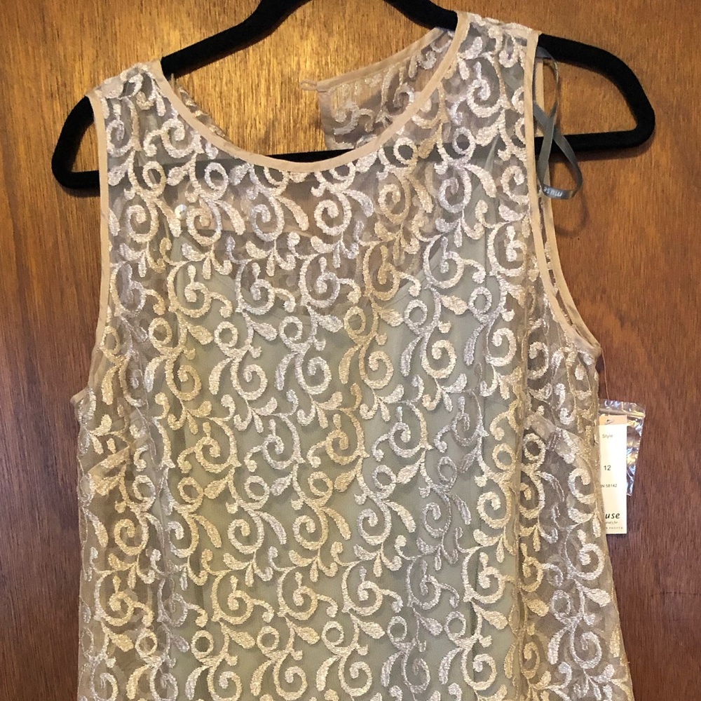 Gold sheath dress